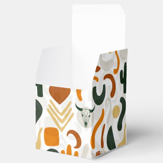 Zuidwestelijke stijl cactus stier schedel cowboy p bedankdoosjes (Geopend)