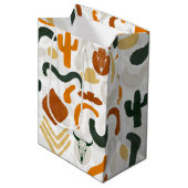 Zuidwestelijke stijl cactus stier schedel cowboy p medium cadeauzakje (Voorkant Gekanteld)