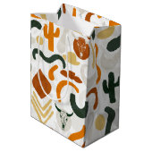 Zuidwestelijke stijl cactus stier schedel cowboy p medium cadeauzakje (Achterkant Gekanteld)