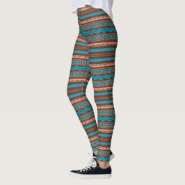 Zuidwestelijke stijl geometrisch ontwerp van Camer Leggings