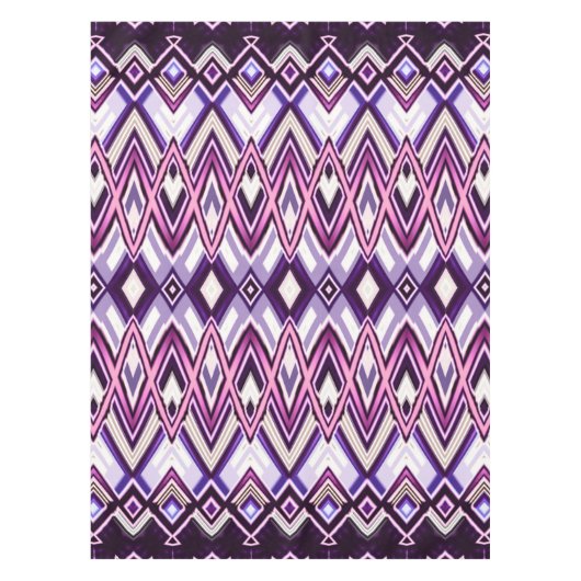 Zuidwestelijke Stijl Paars White Black Tafelkleed (Voorkant)