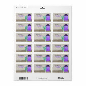 Zuidwestelijke stijl Paarse Deuren Saguaro Cactus Etiket (Full Sheet)