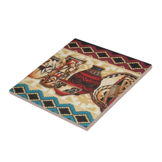 Zuidwestelijke Stijl Pattern Tegel Tegeltje (Zijkant)