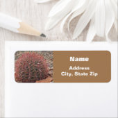 Zuidwestelijke StijlwoestijnPlant Rood Barrel Cact Etiket (Insitu)