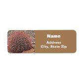 Zuidwestelijke StijlwoestijnPlant Rood Barrel Cact Etiket (Voorkant)