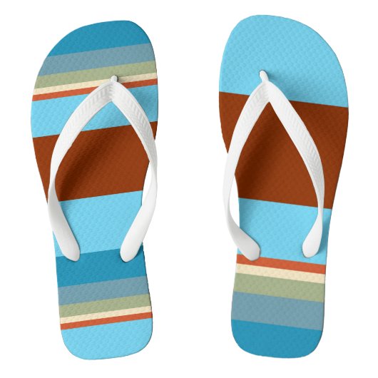 Zuidwestelijke strepen 23 teenslippers (Voetbed)