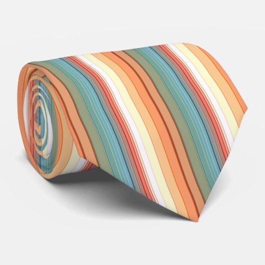 Zuidwestelijke strepen gedempte kleur stropdas (Opgerold)