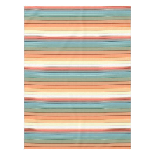 Zuidwestelijke strepen gedempte kleur tafelkleed (Voorkant)