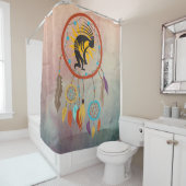 Zuidwestelijke Sun Kokopelli Dreamcatcher Douchegordijn (In situ)