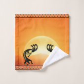 Zuidwestelijke Sun Kokopelli Handdoeken (Wasdoekje)