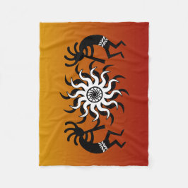 Zuidwestelijke Sunset Kokopelli Tribal Woestijn Fleece Deken
