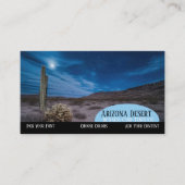 Zuidwestelijke Sunset Moon Desert Visitekaartje (Voorkant)