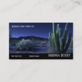 Zuidwestelijke Sunset Night Desert Visitekaartje (Voorkant)
