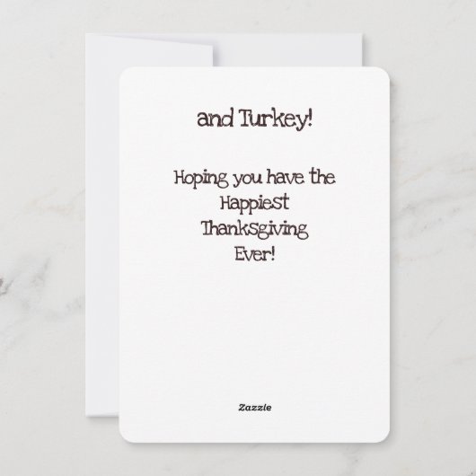 Zuidwestelijke Thanksgiving met Cat Flat Feestdagenkaart (Achterkant)