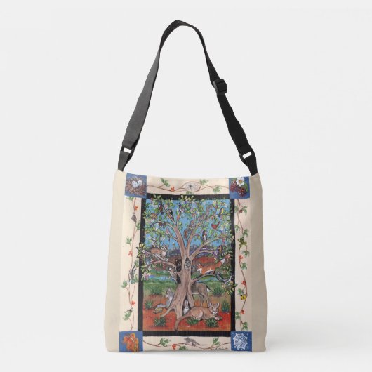 Zuidwestelijke Tree of Life Design Vier Seizoen Ta Crossbody Tas (Achterkant)