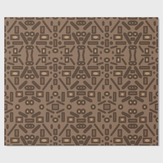 Zuidwestelijke Tribal Abstract Pattern Art Design Cadeaupapier (Vlak)