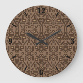 Zuidwestelijke Tribal Abstract Pattern Art Design Grote Klok