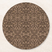 Zuidwestelijke Tribal Abstract Pattern Art Design Ronde Kartonnen Onderzetter (Voorkant)