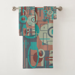 Zuidwestelijke Tribal Geometrische vormen Abstract Bad Handdoek