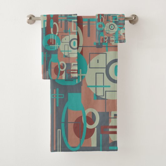 Zuidwestelijke Tribal Geometrische vormen Abstract Bad Handdoek (Insitu)