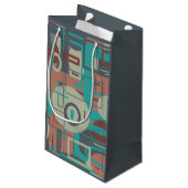 Zuidwestelijke Tribal Geometrische vormen Abstract Klein Cadeauzakje (Achterkant Gekanteld)