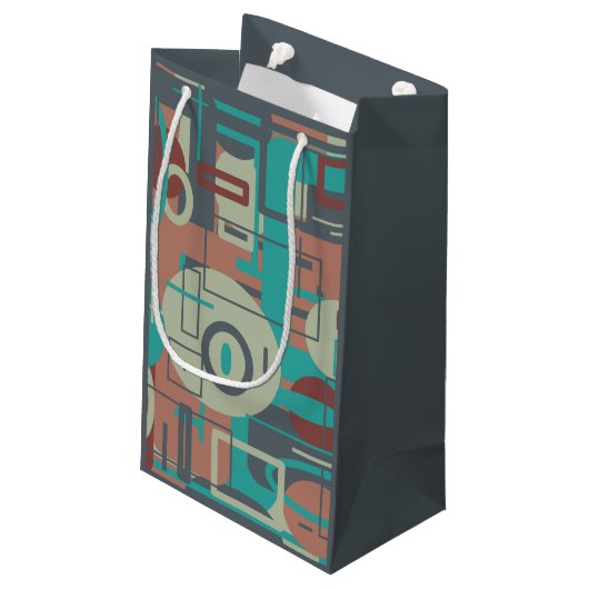 Zuidwestelijke Tribal Geometrische vormen Abstract Klein Cadeauzakje (Achterkant Gekanteld)