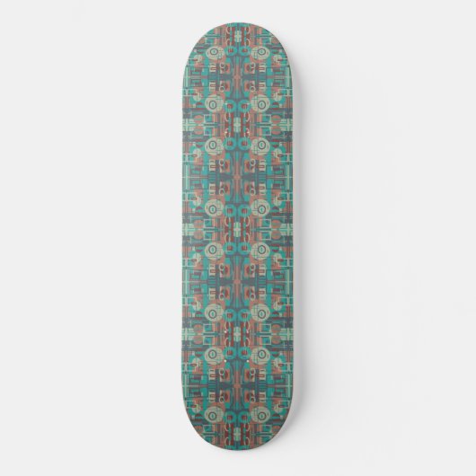 Zuidwestelijke Tribal Geometrische vormen Abstract Persoonlijk Skateboard (Voorkant)