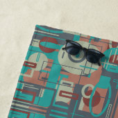 Zuidwestelijke Tribal Geometrische vormen Abstract Strandlaken (In situ)