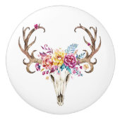 Zuidwestelijke Tribal Skull 3 Keramische Knop (Voorkant)