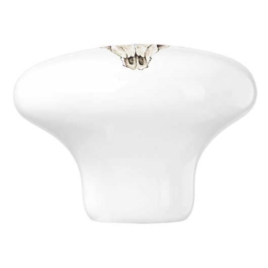 Zuidwestelijke Tribal Skull 3 Keramische Knop (Zijkant)