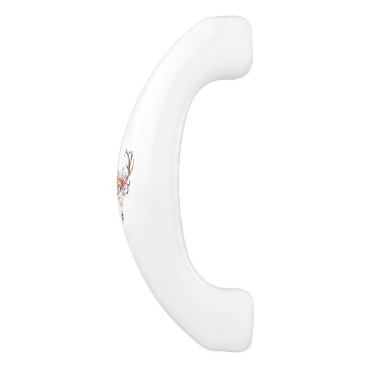 Zuidwestelijke Tribal Skull 3 Keramische Knop (Zijkant)