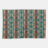 Zuidwestelijke Tribal Turquoise Theedoek (Horizontaal)