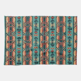 Zuidwestelijke Tribal Turquoise Theedoek