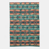 Zuidwestelijke Tribal Turquoise Theedoek (Verticaal)
