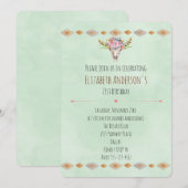 Zuidwestelijke Tribale Boho Thema Verjaardagsuitno Kaart (Voorkant / Achterkant)