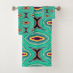 Zuidwestelijke Tropische Boho Chique Geode Patroon Bad Handdoek