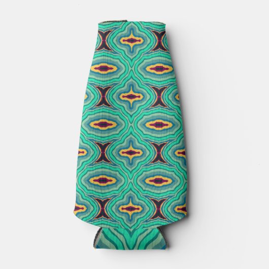 Zuidwestelijke Tropische Boho Chique Geode Patroon Flesjeskoeler (Voorkant)