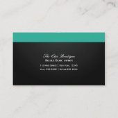 Zuidwestelijke turkoois kleurblok visitekaartje (Achterkant)