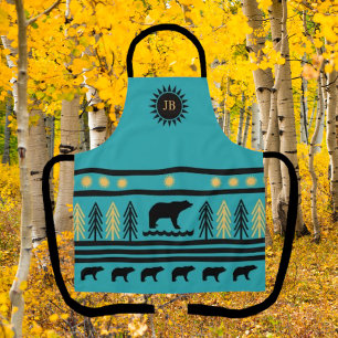 Zuidwestelijke Turquoise Navajo Zwart Beer Schort