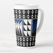 Zuidwestelijke Veer Blessings in Blauw Latte Mok (Rechterhoek)