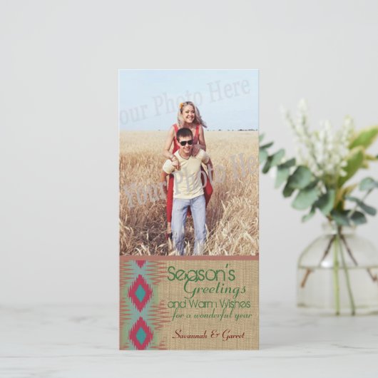 Zuidwestelijke Vlecht Vakantie Groet Feestdagenkaart (Staand voorkant)