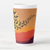 Zuidwestelijke vleermuizen Moon Kokopelli Latte Mok (Voorkant)