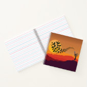 Zuidwestelijke vleermuizen Moon Kokopelli Notitieboek (Binnen)