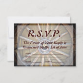 Zuidwestelijke Wagon Wheel Weddenschap RSVP-kaart RSVP Kaartje (Voorkant)