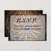 Zuidwestelijke Wagon Wheel Weddenschap RSVP-kaart RSVP Kaartje (Voorkant / Achterkant)