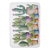 Zuidwestelijke waterverf cactus succulenten in pot badmat (Voorkant Verticaal)