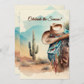 Zuidwestelijke Waterverf kerstvakantie Feestdagenkaart (Voorkant / Achterkant)