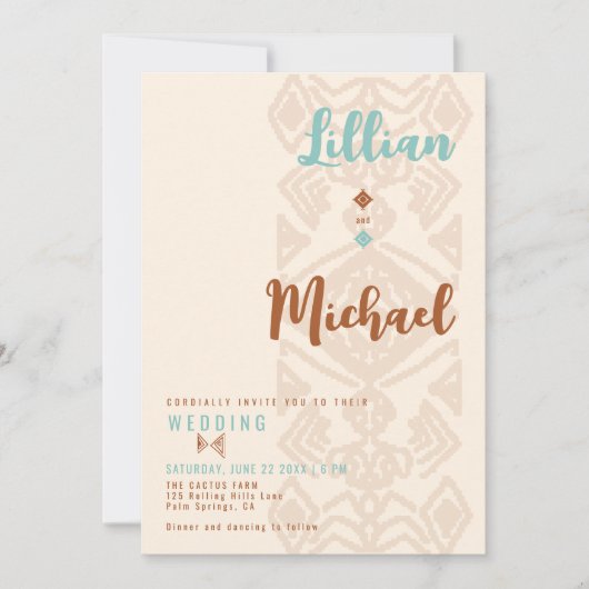 Zuidwestelijke Weave Country Desert Westerne bruil Kaart (Voorkant)