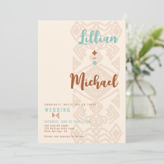 Zuidwestelijke Weave Country Desert Westerne bruil Kaart (Staand voorkant)