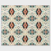 Zuidwestelijke woestijn blauw Adobo terracotta pat Cadeaupapier (Vlak)